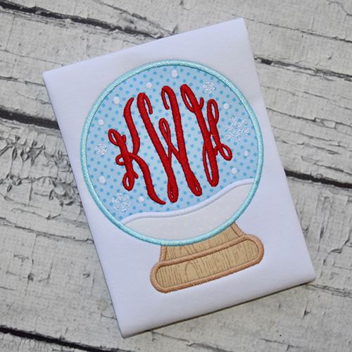 Snow Globe Blank Applique | Machine Embroidery Designs by JuJu