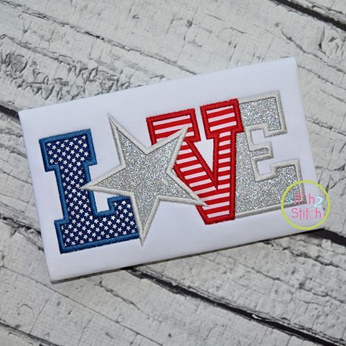 Star LOVE 2 Applique | Machine Embroidery Designs by JuJu