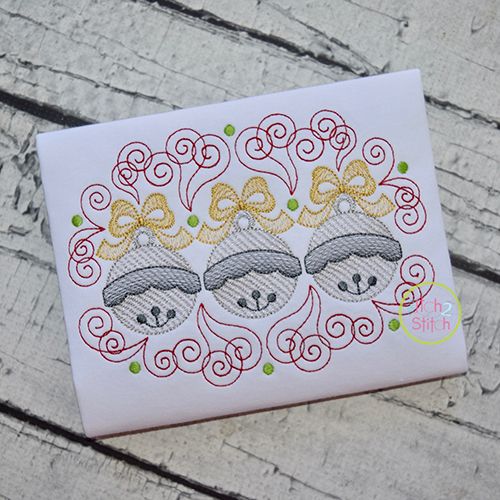 Super Swirly Jingle Bells Trio Sketch Embroidery | Machine Embroidery Designs by JuJu