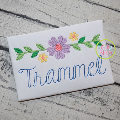 Sweet Floral Border Embroidery Design | Machine Embroidery Designs by JuJu