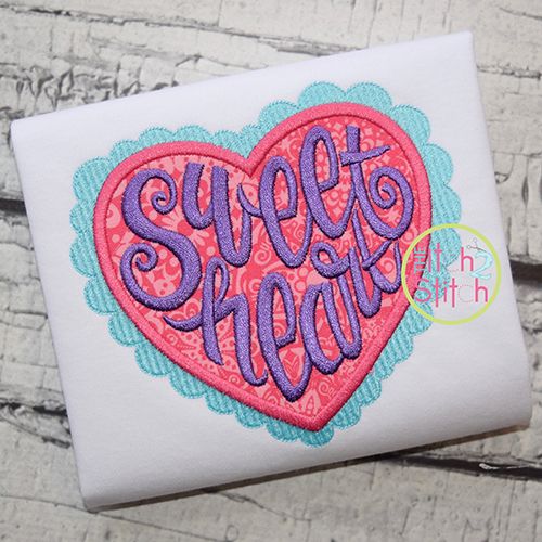 Sweetheart Applique | Machine Embroidery Designs by JuJu