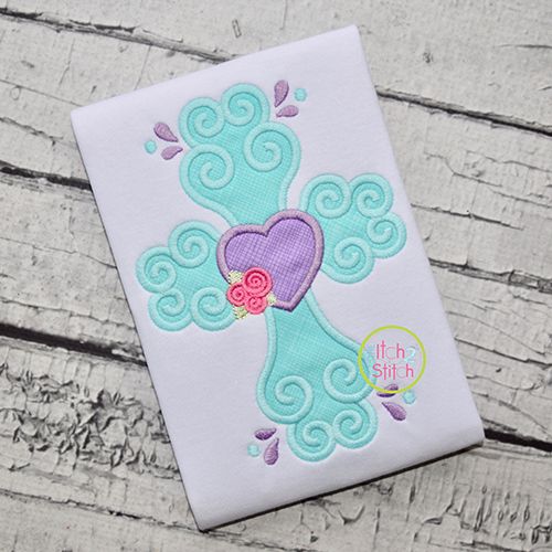 Swirly Cross Applique | Machine Embroidery Designs by JuJu