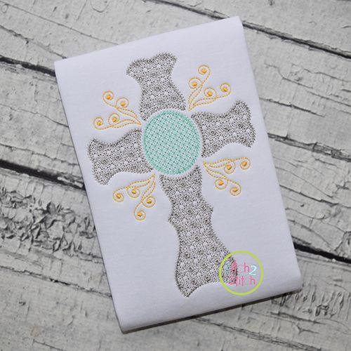 Swirly Cross Motif | Machine Embroidery Designs by JuJu