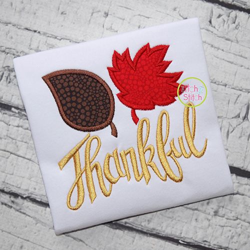 Thankful Leaves Applique | Machine Embroidery Designs by JuJu