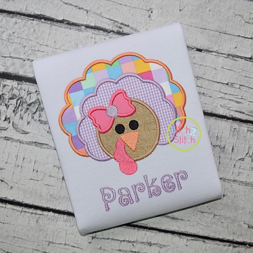 Turkey 2 Girl Applique | Machine Embroidery Designs by JuJu