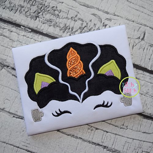 Unicorn Horn Frankie Bride Applique | Machine Embroidery Designs by JuJu