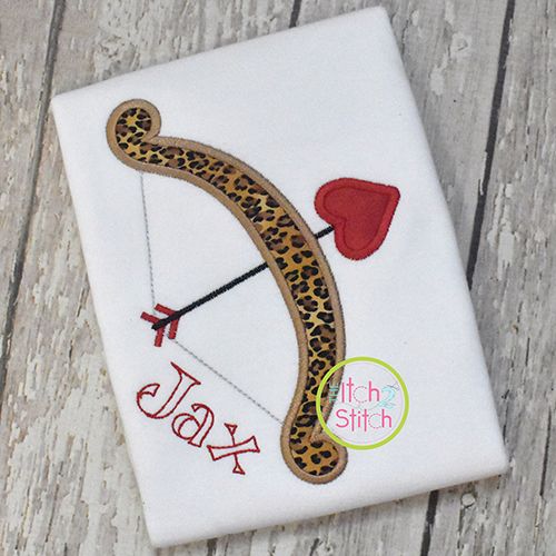 Valentine Bow and Arrow Applique | Machine Embroidery Designs by JuJu