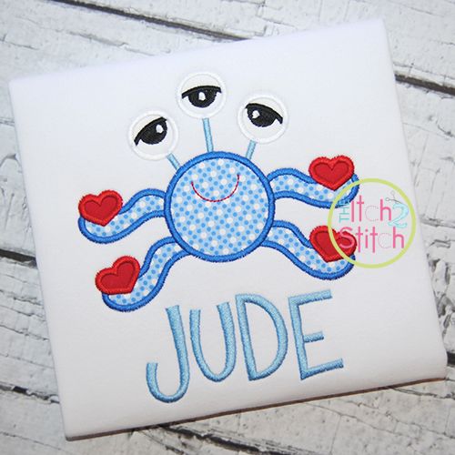 Valentine Monster Applique | Machine Embroidery Designs by JuJu