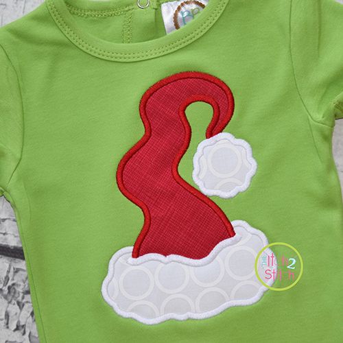 Whimsical Santa Hat Applique | Machine Embroidery Designs by JuJu