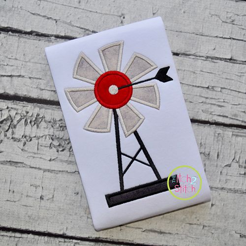 Windmill Applique | Machine Embroidery Designs by JuJu
