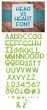 Head Vs Heart Embroidery Font Machine Embroidery Designs by JuJu