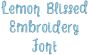 Lemon Blissed Embroidery Font | Machine Embroidery Designs by JuJu