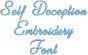 Self Deception Embroidery Font | Machine Embroidery Designs by JuJu