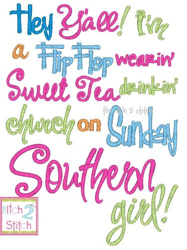 Southern Girl | Machine Embroidery Designs by JuJu
