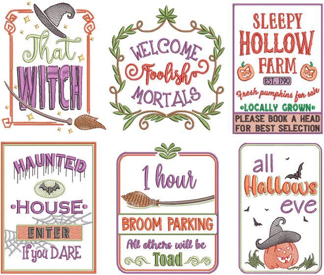 Farm Fresh Halloween 6 | Machine Embroidery Designs by JuJu