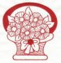 Flower Baskets Redwork Machine Embroidery Designs by JuJu
