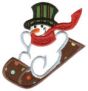 Simply Snowmen winter Applique Machine Embroidery Designs by JuJu 