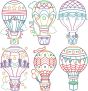 Hot Air Balloons Machine Embroidery Designs by JuJu