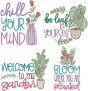 Plant Lovers Word Art 1 | Machine Embroidery Designs by JuJu