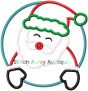 Santa Circle | Machine Embroidery Designs by JuJu/ Stitch Away Applique 