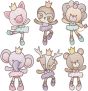 Sketch Ballerina Animals 1 Machine Embroidery Designs by JuJu