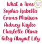 What a Time Embroidery Font Digital Machine Embroidery Designs by JuJu