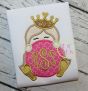 Princess Crown Monogram Peeker Applique | Machine Embroidery Designs by JuJu