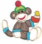 Halloween Harvest Sock Monkeys Applique Machine Embroidery Designs by JuJu