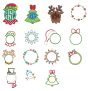 Christmas Monogram Frames Machine Embroidery Designs by JuJu