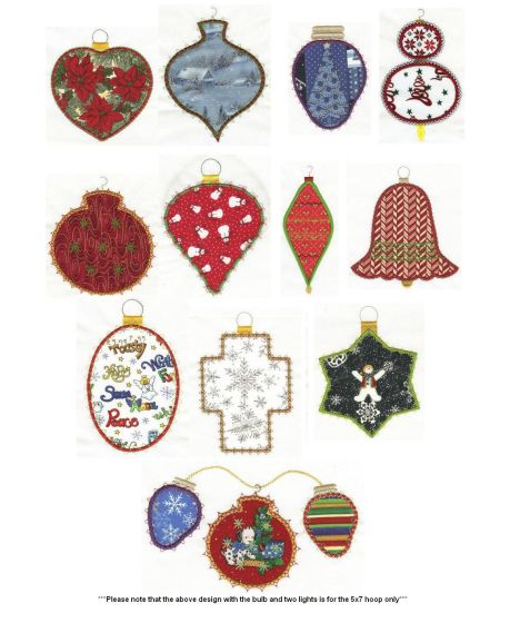 Trim the Tree Applique Machine Embroidery Designs by JuJu 