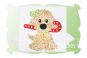 Dog With Candy Cane Girl Applique | Machine Embroidery Designs by JuJu