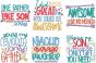 Daughter Son Word Art | Machine Embroidery Designs by JuJu
