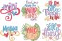 Mom and Me Word Art 2 | Machine Embroidery Designs by JuJu