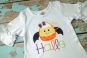 Candy Corn Bat Girl Applique | Machine Embroidery Designs by JuJu