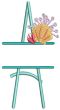 Beach Split Alphabet | Machine Embroidery Designs by JuJu