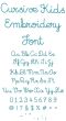 Cursive Embroidery Font | Machine Embroidery Designs by JuJu