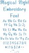 Magical Night Embroidery Font | Machine Embroidery Designs by JuJu