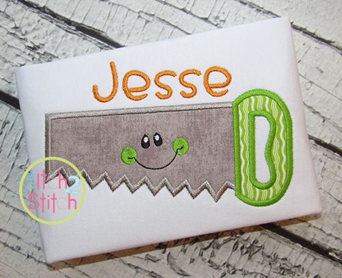 Happy Saw Applique | Machine Embroidery Designs by JuJu