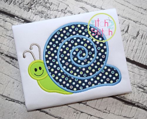Snail Applique | Machine Embroidery Designs by JuJu