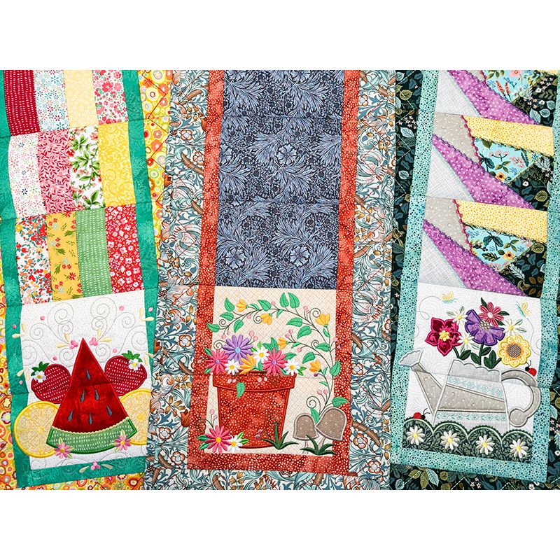 【BAON】Mujita Round Quilting Jumper ITH Modular Seasonal Table Runner 2 | Machine Embroidery