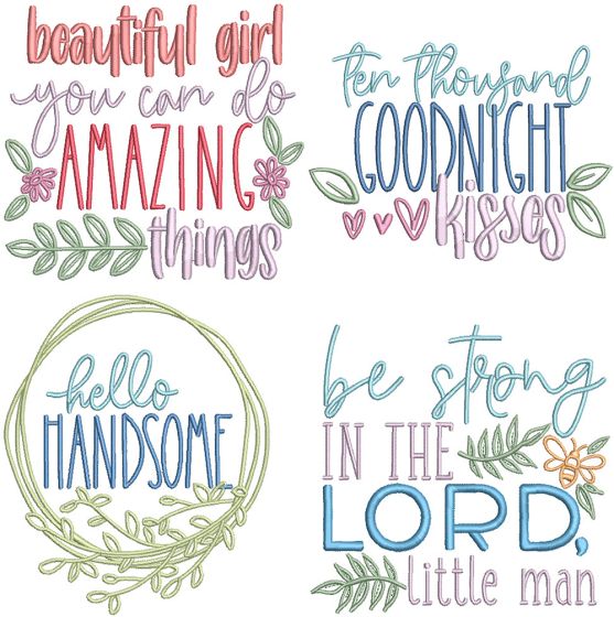 Baby Blessings 9 | Machine Embroidery Designs by JuJu