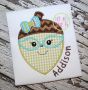 Acorn Glasses Girl Applique | Machine Embroidery Designs by JuJu