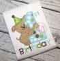 First Birthday Puppy Applique | Machine Embroidery Designs by JuJu