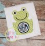 Frog Monogram Applique Frame | Machine Embroidery Designs by JuJu