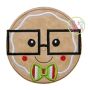 Gingerbread Glasses Boy Applique | Machine Embroidery Designs by JuJu