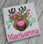 Reindeer Head Lights Applique | Machine Embroidery Designs by JuJu
