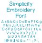 Simplicity Embroidery Font Machine Embroidery Designs by JuJu