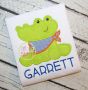 Sitting Gator Mascot Applique | Machine Embroidery Designs by JuJu