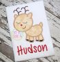 Sleepy Reindeer Boy Applique | Machine Embroidery Designs by JuJu