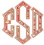 Diamond Applique Monogram Machine Embroidery Designs by JuJu